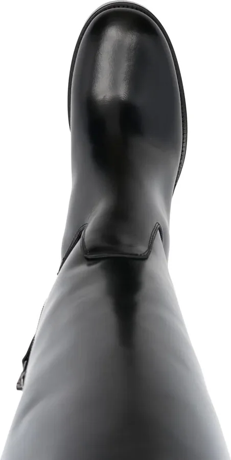 Leather 65mm Long Boots - Image 4