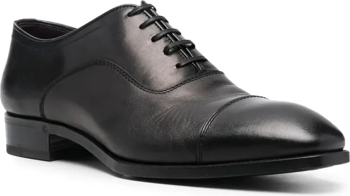 Leather Almond-Toe Oxford Shoes - Image 2