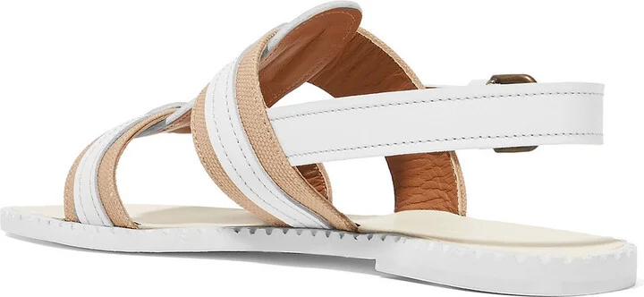 Leather and canvas sandals - Image 7