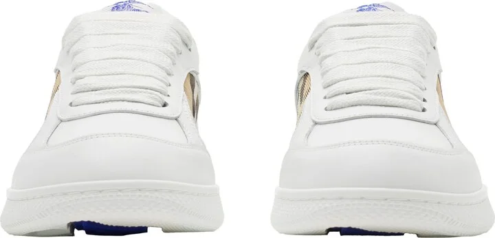 Leather and Check Terrace Sneakers - Image 3