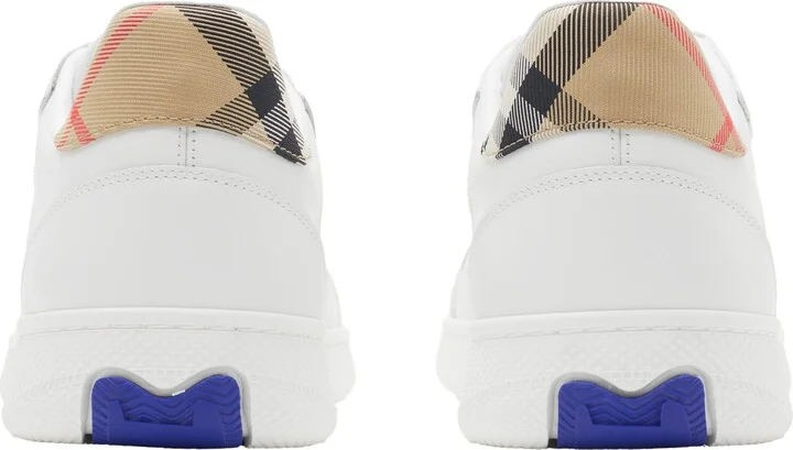 Leather and Check Terrace Sneakers - Image 4