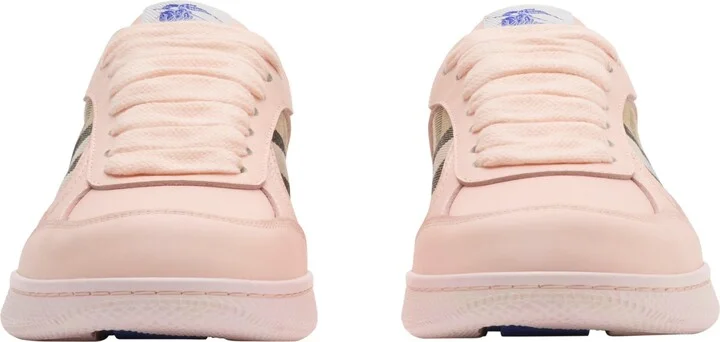Leather and Check Terrace Sneakers - Image 3
