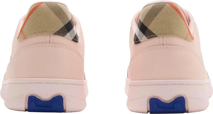 Leather and Check Terrace Sneakers - Image 4