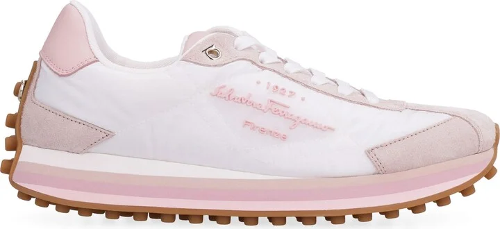 Leather And Fabric Low-top Sneakers - Image 2
