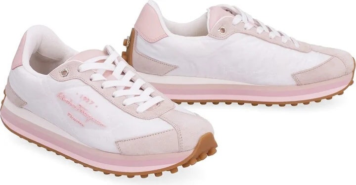 Leather And Fabric Low-top Sneakers - Image 3