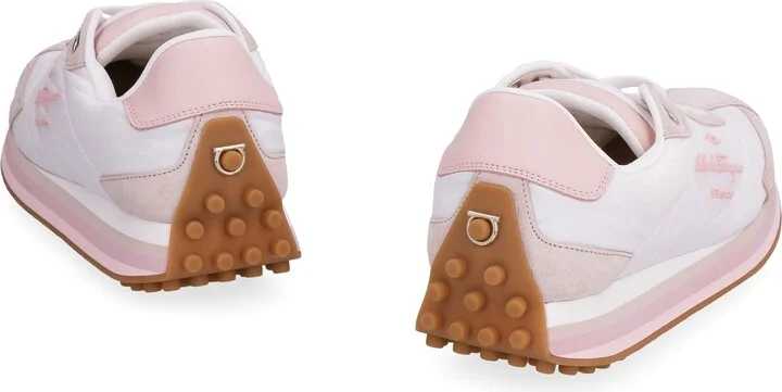 Leather And Fabric Low-top Sneakers - Image 4