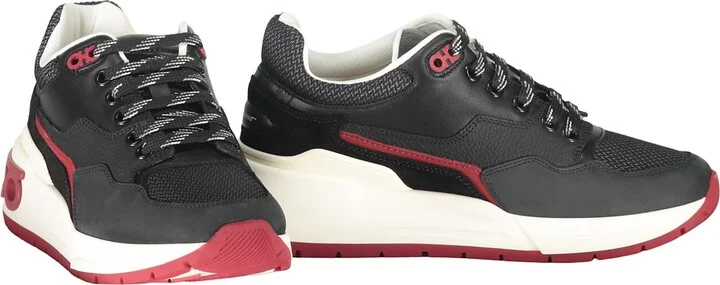 Leather And Fabric Low-top Sneakers - Image 2