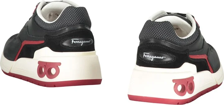 Leather And Fabric Low-top Sneakers - Image 3