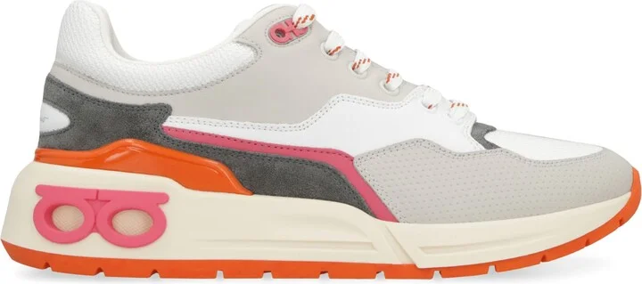 Leather And Fabric Low-top Sneakers - Image 2