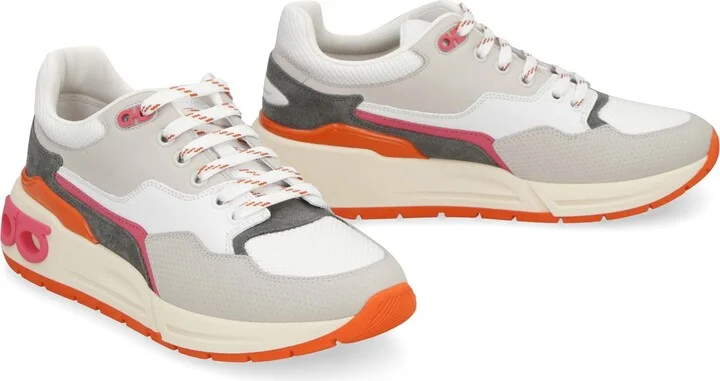 Leather And Fabric Low-top Sneakers - Image 3