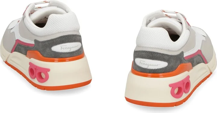 Leather And Fabric Low-top Sneakers - Image 4
