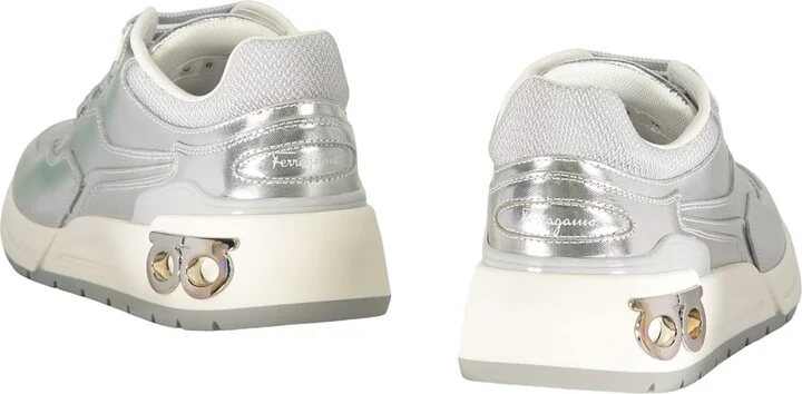 Leather And Fabric Low-top Sneakers - Image 3