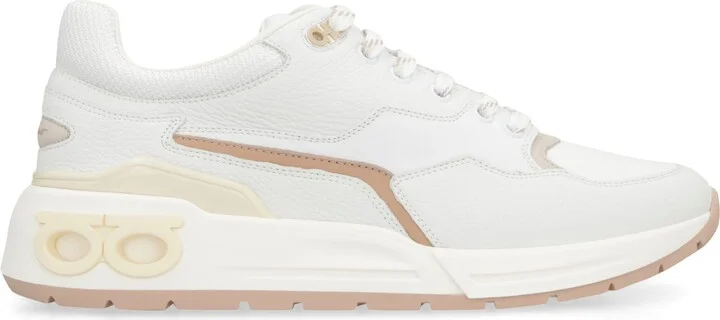 Leather And Fabric Low-top Sneakers - Image 2