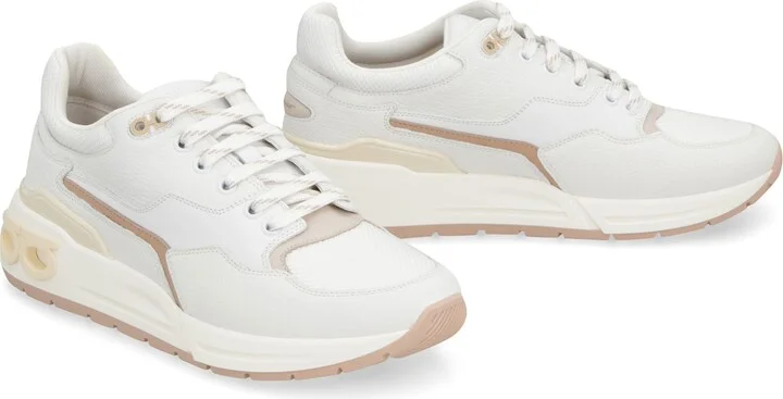 Leather And Fabric Low-top Sneakers - Image 3