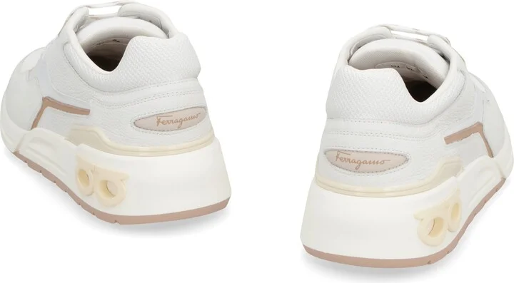Leather And Fabric Low-top Sneakers - Image 4