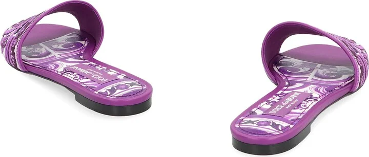 Leather And Fabric Slides - Image 4