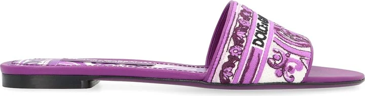 Leather And Fabric Slides
