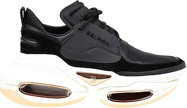 Leather And Fabric Sneakers