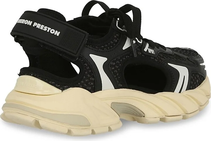 Leather And Mesh Block Stepper Sneakers - Image 3