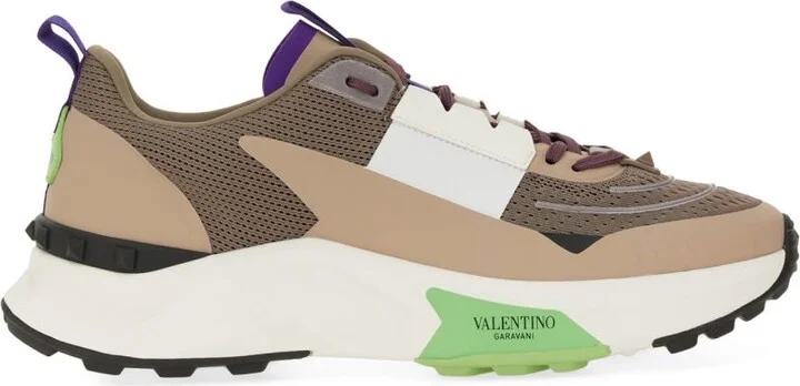Leather And Mesh Sneaker