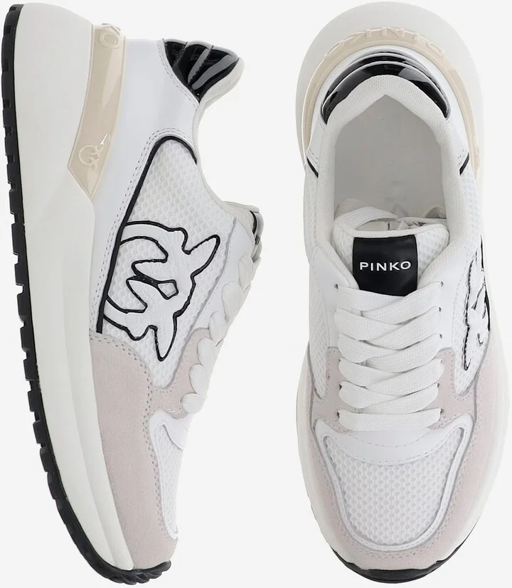 Leather And Mesh Sneakers With Logo - Image 2