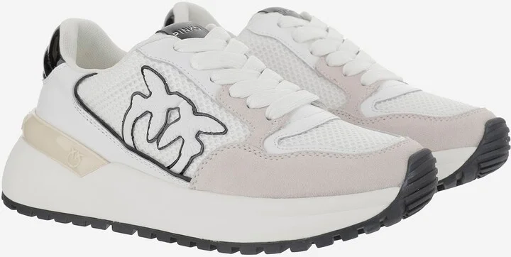 Leather And Mesh Sneakers With Logo - Image 3