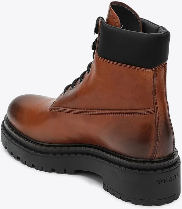 Leather and Re-Nylon Ankle Boots - Image 3