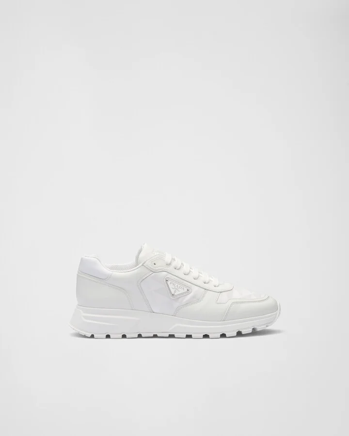 Leather and Re-Nylon high-top sneakers - Image 2