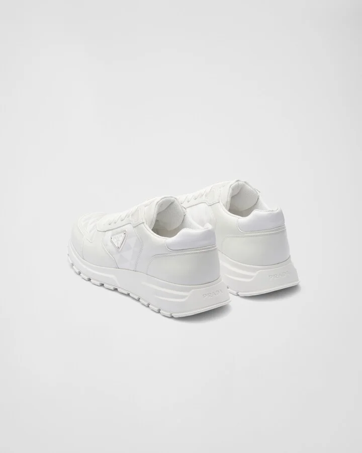 Leather and Re-Nylon high-top sneakers - Image 5