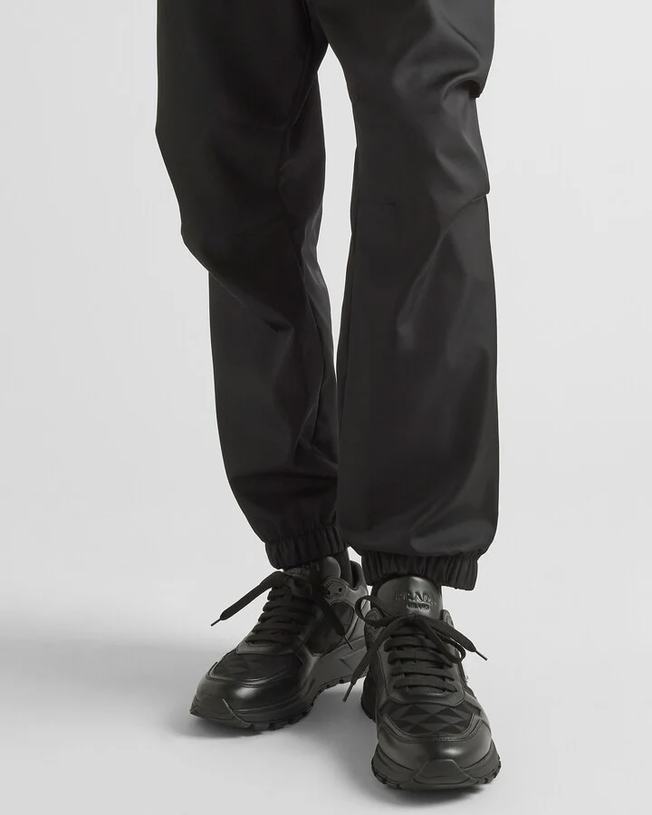 Leather and Re-Nylon high-top sneakers - Image 3