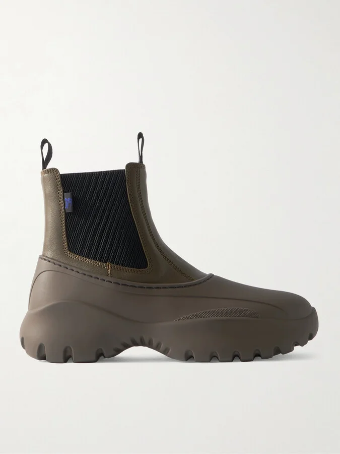 Leather and Rubber Chelsea Boots