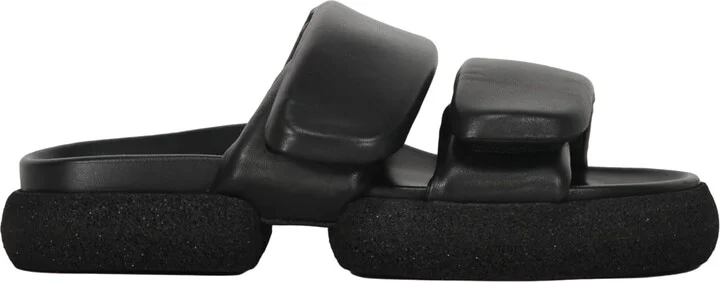 Leather And Rubber Slides