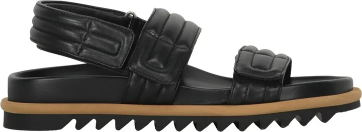 Leather And Rubber Slides