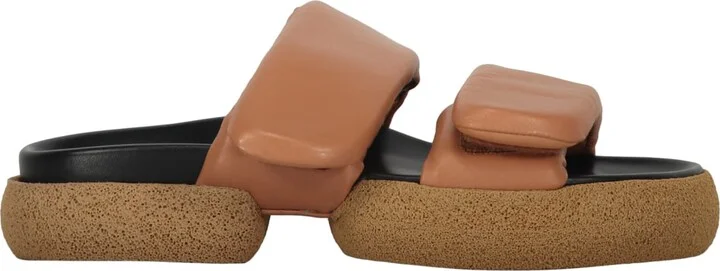 Leather And Rubber Slides