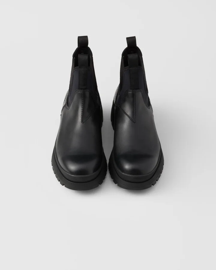 Leather and stretch fabric Brixxen boots - Image 4
