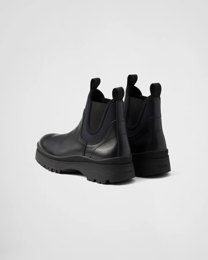 Leather and stretch fabric Brixxen boots - Image 5