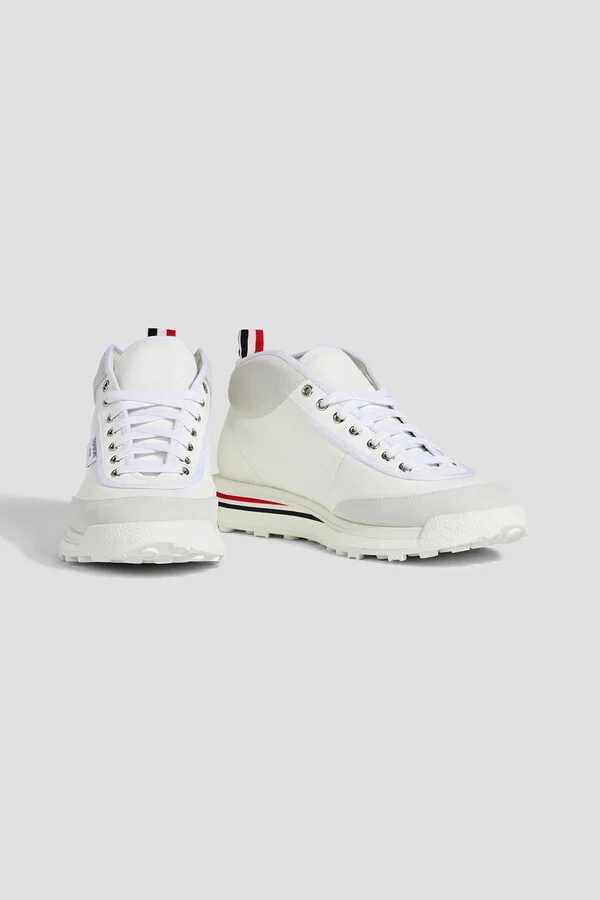 Leather and suede high-top sneakers - Image 2