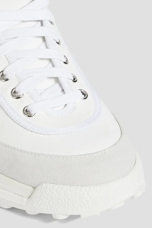 Leather and suede high-top sneakers - Image 4