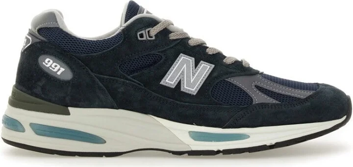 Leather And Suede Sneakers With Cushioned Sole