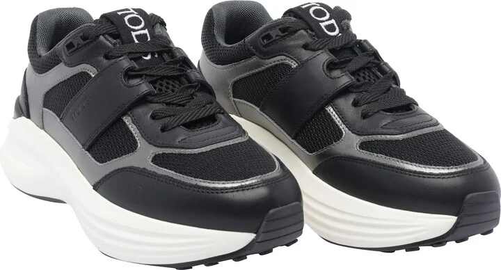 Leather And Technical Fabric Sneakers - Image 2