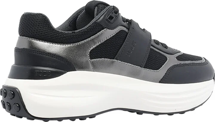 Leather And Technical Fabric Sneakers - Image 3