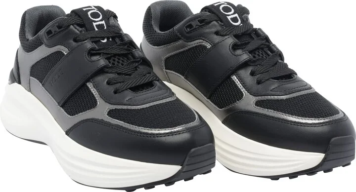 Leather And Technical Fabric Sneakers - Image 2