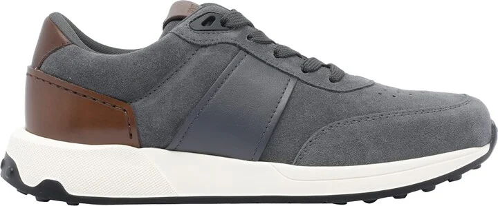 Leather And Technical Fabric Sneakers
