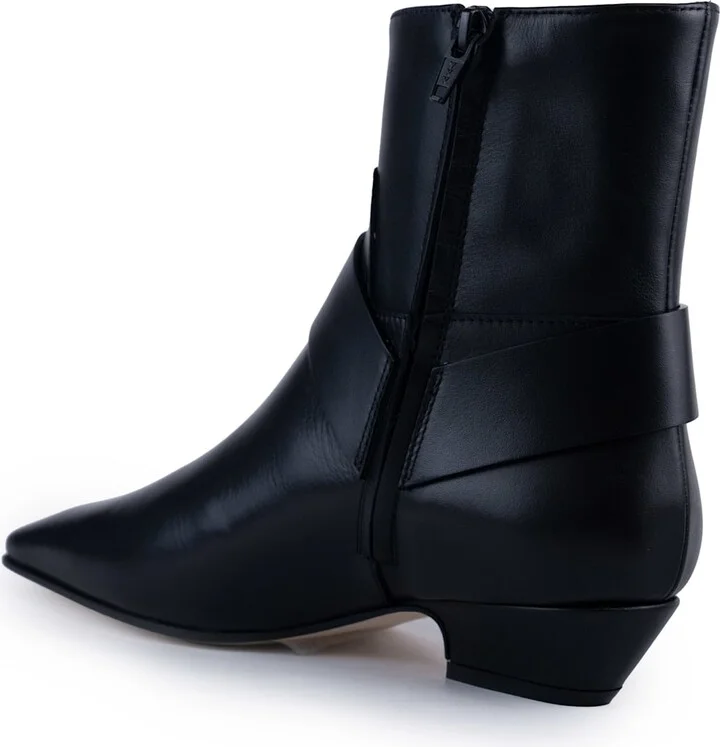 Leather Ankle Boot With Buckle - Image 2
