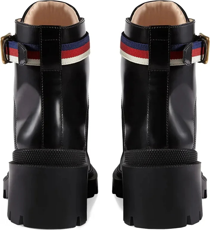 Leather ankle boot with Sylvie Web - Image 5