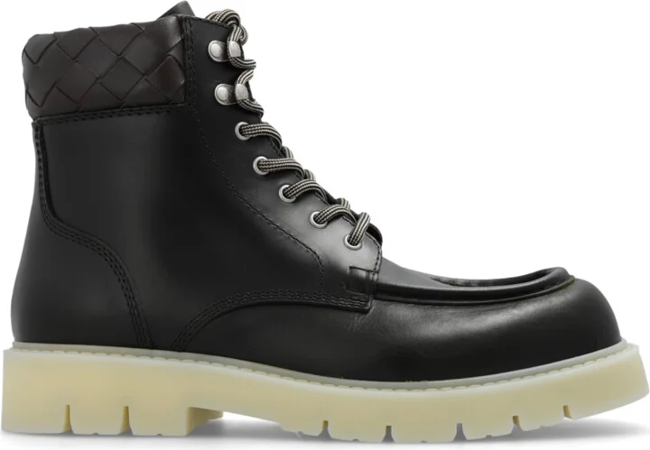 Leather Ankle Boots, , - Black