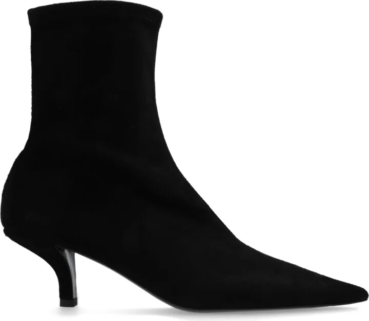 Leather Ankle Boots, , - Black
