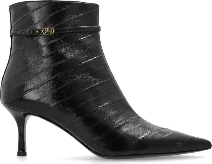 Leather Ankle Boots, , - Black