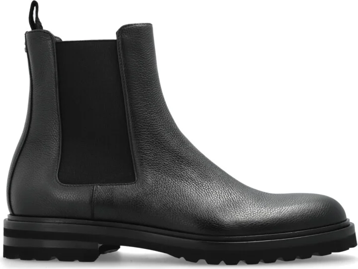 Leather Ankle Boots, , - Black