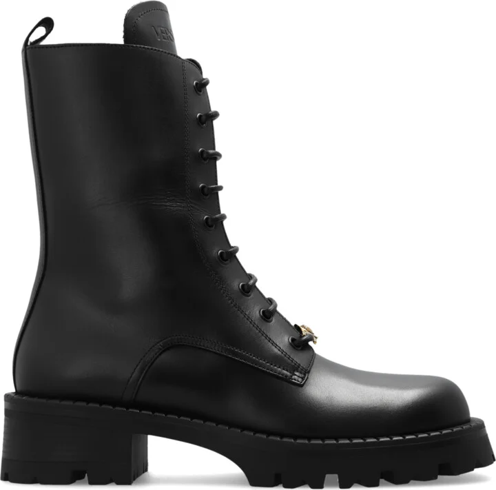 Leather Ankle Boots, , - Black